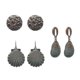 thumbnail image 1 of Juego de Pendientes Yuxing borlas forma de concha hueca geométrica vintage para mujer, 1 of 2