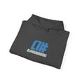 thumbnail image 3 of alphanumeric skateboards a# 1998 Vintage Blue Logo Classic Skate Hoodie Print - XL / Dark Heather, 3 of 5