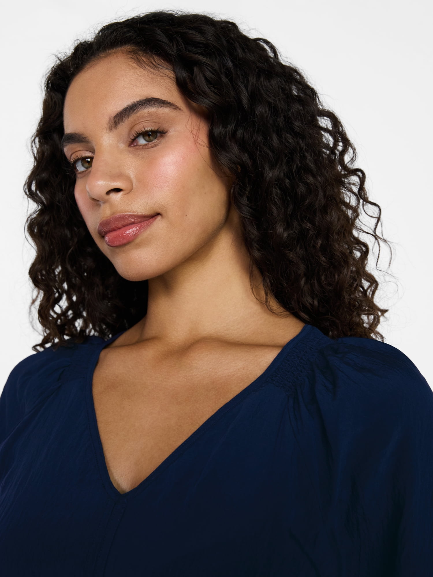 Time and Tru Women's Tiered Maxi Dress with 3/4 Length Sleeves, Sizes XS-XXXL