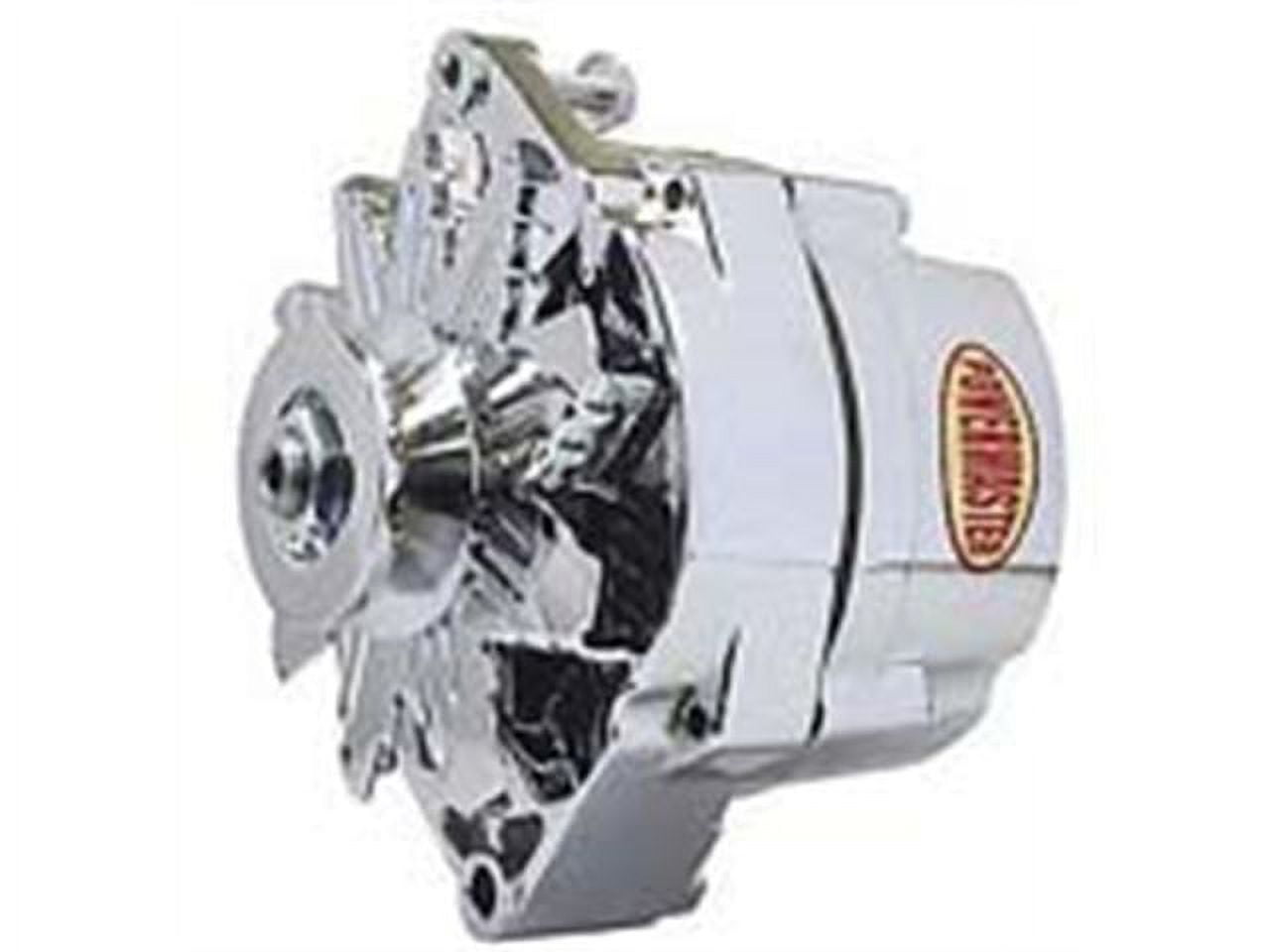 GM LS 220 Amp High Output Alternator - Chrome, AD244 Style, 4-Pin Connector For LS1 Trucks