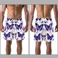 thumbnail image 3 of luoweisi Men's Beach Shorts Quick Dry Swim Trunks with Mesh Lining Skull Butterfly L, 3 of 5
