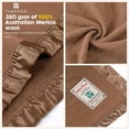 thumbnail image 5 of OakRidge Heirloom Merino Wool Blanket – 100% Australian Wool with Vintage Satin Edges – Breathable, Odor-Resistant, All-Season Bedding in King Size – Tan Cozy Throw for Home or Travel, 5 of 9