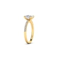 thumbnail image 3 of 2.00 Carat TW Women's Moissanite and Natural Diamond Solitaire Engagment Ring in 10k Yellow Gold (Size 5.5), 3 of 4