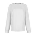 thumbnail image 4 of Sweatshirt for Women Women's Fashion Long Sleeve Shirts Loose Fitted Crewneck Basic Tops Casual Outfits, 4 of 5