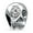Silver-Tone, variant on Womens Sterling Silver Halloween Caribbean Pirate Skull & Cross Swords Charm Bead Oxidized for Bracelet