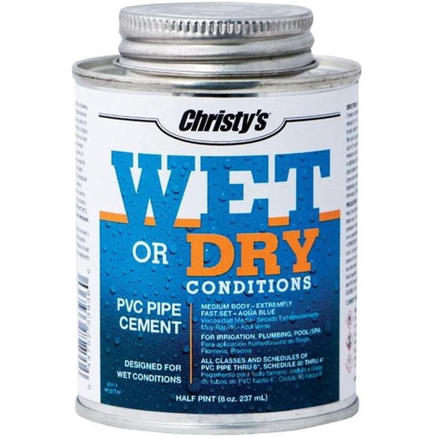 T. Christy Enterprises 4525283 8 oz Wet or Dry Conditions PVC Cement
