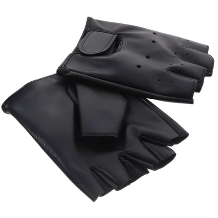 TELOLY Children Riding Gloves Half Finger Kids Leather for Cycling Sports Warm Thermal Biking
