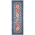 thumbnail image 4 of SAFAVIEH Aspen Christabella Geometric Wool Runner Rug, Navy/Orange, 2'3" x 7', 4 of 8