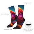 thumbnail image 4 of Bingfone Compression Socks for Women and Men Long Socks for Running Athletic Cycling Nurse- Colorful Stone World, 4 of 6