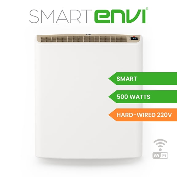 Smart Envi 220v Hardwired Electric Panel Wall Heater - 500 Watts - 4th Gen (SE5022D)