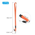 thumbnail image 2 of Uxcell Office Lanyard Neck Flat Lanyard with Oval Clasp and Detachable Buckle Orange 2 Pack, 2 of 5