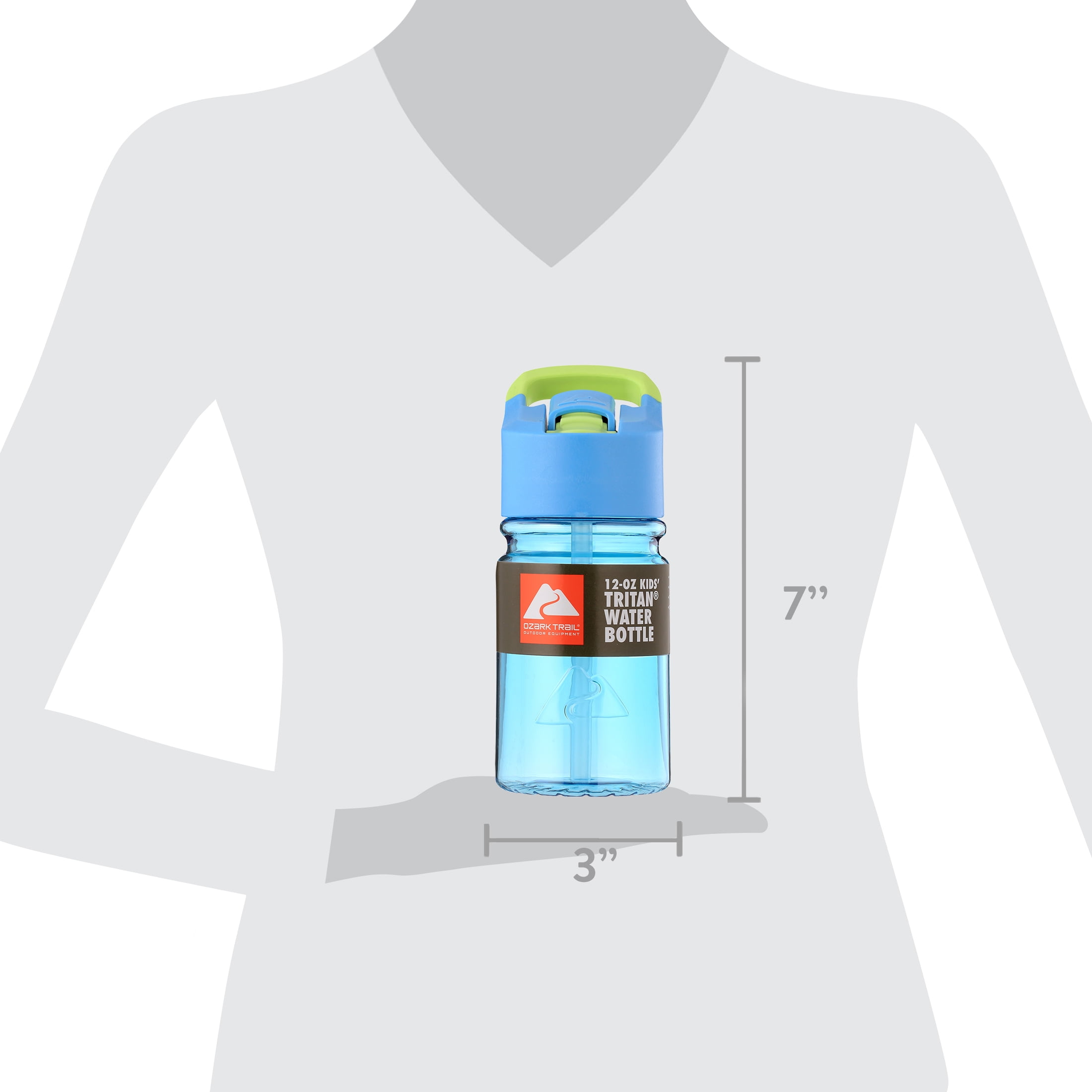 TKK 1012 Botella infantil de 450 ml, a prueba de fugas, Tritan sin bisfenol A, manejable con una mano, con colador, con diseño azul TKK 1012 Botella infantil de 450 ml, a prueba de fugas, Tritan sin bisfenol A, manejable con una mano, con colador, con diseño azul