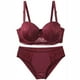thumbnail image 1 of HongQid Womens Seamless Bra Underwire Matching Bra And Panty Set Comfort Push Up Bras Buttery Soft Wired Bralette Full Coverage Sport Everyday Bra, 1 of 5