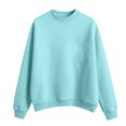 thumbnail image 5 of Stichou Mock Neck Sweatshirt Women Cute Plain Fleece Pullover Sweatshirts No Hood Casual Fall Long Sleeve Turtleneck Tops Sky Blue XL, 5 of 5