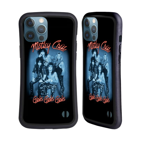 Head Case Designs Officially Licensed Motley Crue Key Art Girls Neon Hybrid Case Compatible with Apple iPhone 13 Pro Max