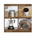thumbnail image 2 of Cafetera Xtellar Italiana Manual Expresso 6 Tazas 300ml Color Plateado, 2 of 5