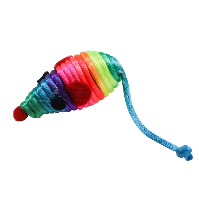 Cat Mice Toy Colorful Rope Knot Cat Interactive Toy Cat Chew Toy for Kittens