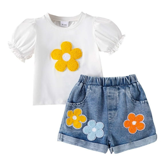 Gerichy Girls Summer Outfits, Girls Short Sleeved Shorts Suit Comfortable Breathable Fashionable Strawberry Print Girls Suit
