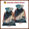 thumbnail image 2 of Naloa Dancing Whale Drawstring Christmas Bags, 3D Xmas Gift Bags, Christmas Wrapping Bags, Xmas Goodie Bags, Treat Pouch Bags, Party Favor Bags-Medium, 2 of 9