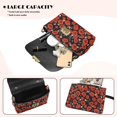 thumbnail image 4 of KUIFORTI Red Flower Leather Crossbody Bag Soft Comfortable Women's Shoulder Handbags with Strap Easy to Carry Purse Shoulder Bags with Chain Strap for Travel Daypack, 4 of 7