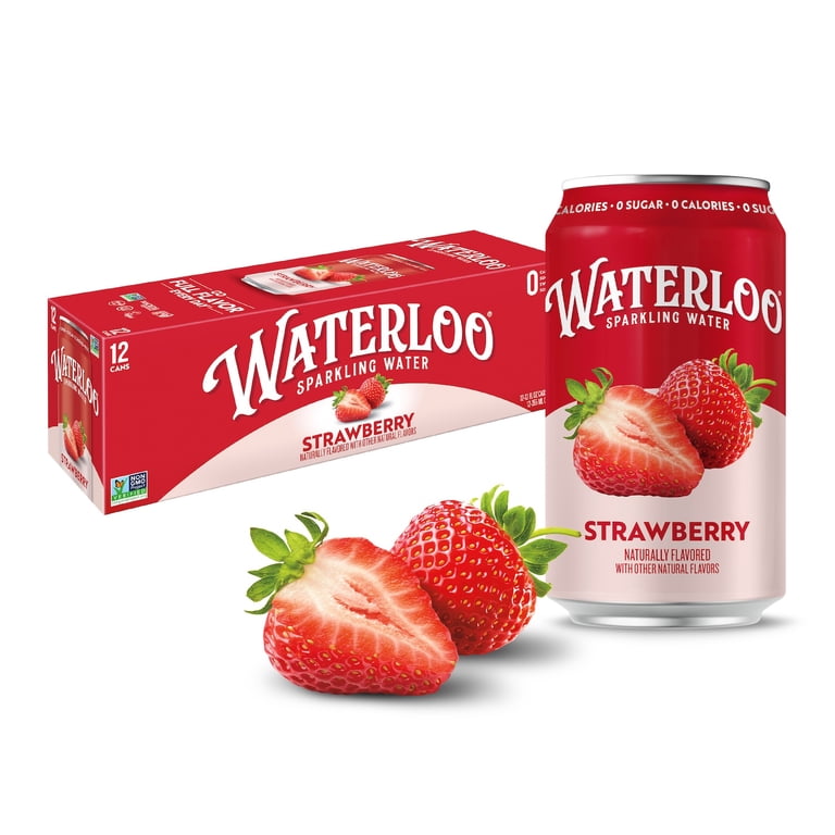 Waterloo Strawberry Sparkling Water, 12 fl oz, 12 Pack photo 2