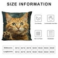 thumbnail image 5 of JEUXUS  Cats Throw Waist Pillow Cases Welcome We Hope You Like Cats Paw Prints  Lumbar Pillow Cover  Home Decor Rectangular Cushion Cover for Sofa Couch, Black White, 5 of 5