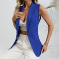 thumbnail image 4 of DHFJKG Women's Suit Vest Top Dressy Casual Button Up Wasitcoat Fromal Sleeveless Blazer For Work Office Soft Tops, 4 of 9
