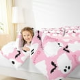 thumbnail image 4 of jejeloiu Horror Bat Queen Comforter Set,Cute Halloween Ghost Bedding Sets,Pink Black Black Bedding Comforter Set For Teens Boys,Super Cozy Room Decor Reversible,3 Pieces, 4 of 8