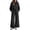 Black, variant on Tqcoqu Women's Solid 2 Piece Tracksuit,Cropped Hoodie Sweatshirt & Elastic Waist Wide Leg Sweatpants,Casual Streetwear Loungewear Outfit Set,Black Women's S-XXL