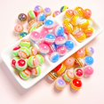 thumbnail image 4 of Kkkded Perles Colorées 2 Pcs Perles Matériel DIY - Rayé, Couleur Contrastée, Lisse avec Trou de Filetage, 4 of 7