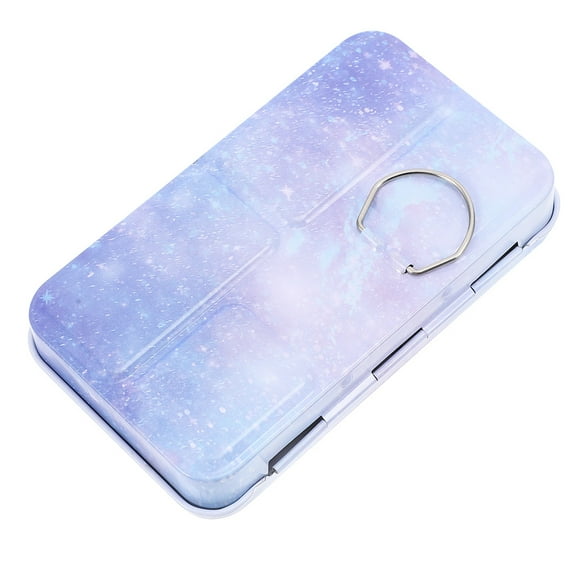 HOOWIFFY Travel Watercolor Palette Watercolor Pigment Box Dark Blue Stainless Steel 1 Set