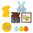 thumbnail image 3 of Abbracc 8Pcs Cute Easter Bunny Egg Kit Rabbit Ornament DIY Gifts Welcome Signs Accessory A, 3 of 9