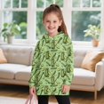 thumbnail image 3 of Psesaysky Green Pickled Cucumbers Print Girls Oversized Hoodies Fleece Pullover Sweatshirts Kids Fashion Hoodie Dress Casual Outfits Fall Winter Clothes for 5-6 Years, 3 of 7