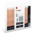 thumbnail image 2 of Kingart Studio, Artist Sketch and Drawing Pencil Art Set Kit, Set of 26, All levels of expertise, 2 of 8