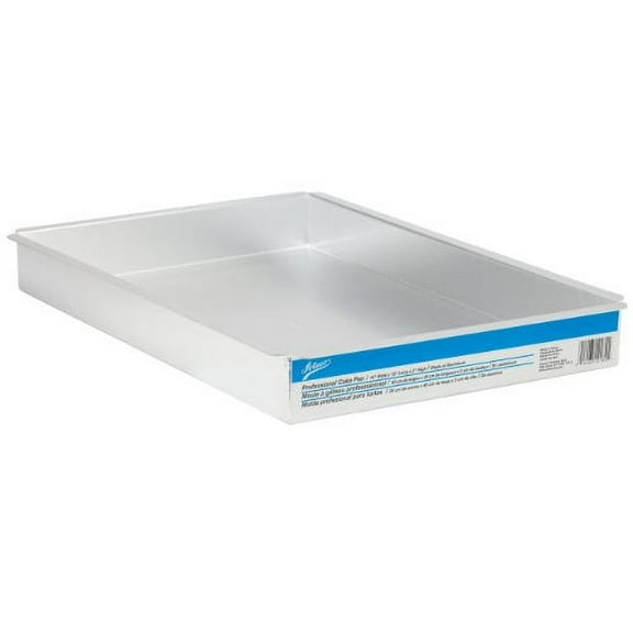 Ateco Aluminum Cake Pan, Rectangle, 12- by 18- by 2-Inches, Silver