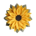 thumbnail image 6 of 16.5" Burlap Sunflower Wreath Artificial Yellow Sunflower Spring Summer Wreath Front Door Wreath for Indoor Outdoor Home Office Wall Wedding Holiday Decoration, 6 of 7
