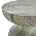 thumbnail image 3 of Safavieh Tina Mushroom Outdoor Polystone End Table, Green Marble, 3 of 7
