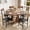 Brown, variant on PamapicLife 6 Person 47" Round Table Dining Set With Chairs, Cross Base Design