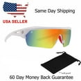 thumbnail image 3 of Polarized Sunglasses for Men & Women, Polarized HD Sport Wrap Men Cycling Golf Ski Sunglasses Fishing Driving Glasses, Block 100% of UVA,UVB and UVC Rays (Fire Lens), 3 of 5