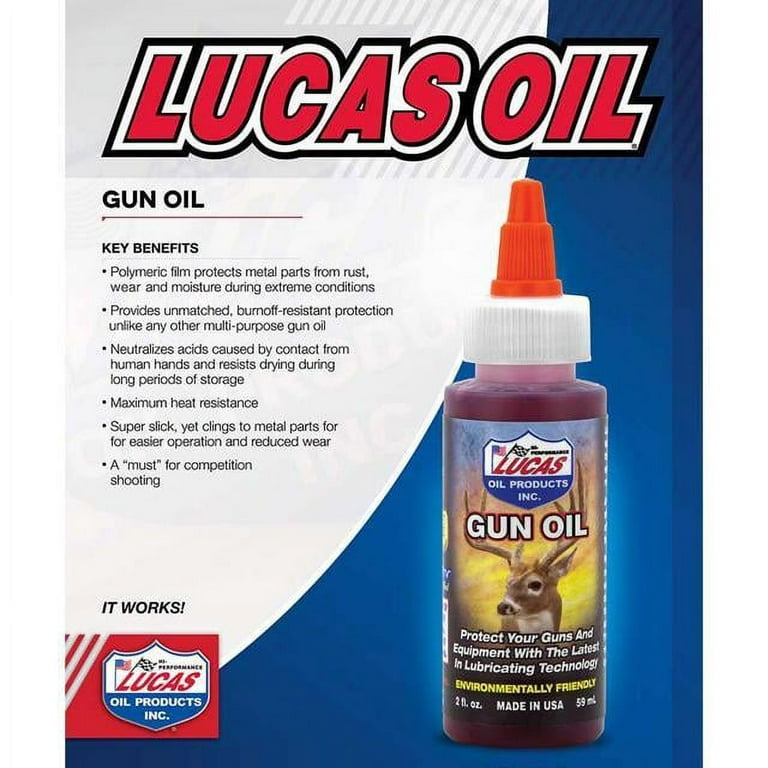 LUCAS OILS GUN OIL 10006 2 OUNCE BOTTLE - MJ Products