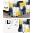 thumbnail image 3 of Abstract Yellow Bed Skirt California King Size 16" Drop Black Plaid Mottled Geometric Art Modern Ruffled Wrap Around Bed Skirts Adjustable Elastic Bedskirt Dust Ruffle for California King Size Bed, 3 of 7