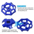 thumbnail image 3 of Uxcell Outside Faucet Handle Square Stem Hole 6x6mm, Cast Steel Faucet Wheel Handle Replacement with Screws Spacer, Blue, 3 of 5