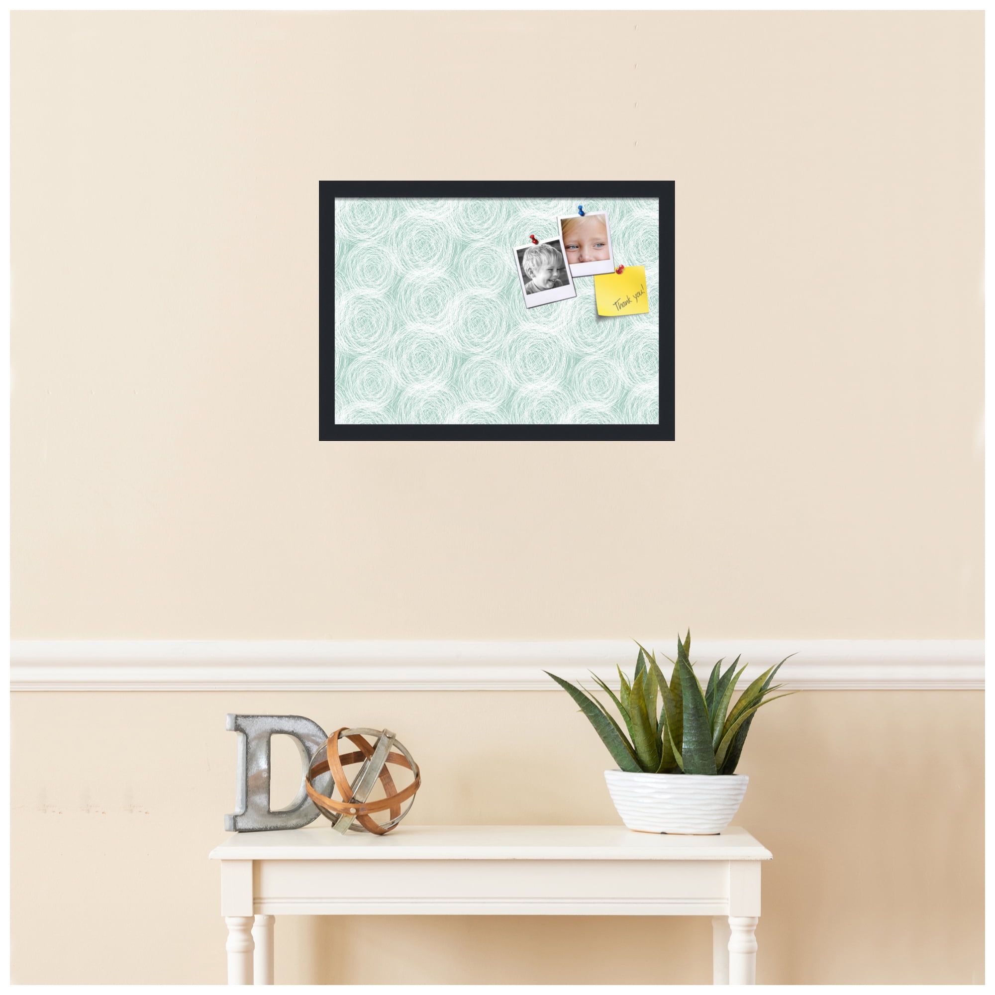 PinPix ArtToFrames 18x12 Custom Cork Bulletin Board    Poster Board Has a Fabric Style Canvas Finish, Framed in Satin Black (PinPix-1926)