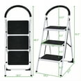 thumbnail image 6 of HONGGE 3 Step Ladder Folding Step Stool Heavy Duty 330Lbs Capacity Industrial Lightweight, 6 of 8