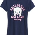 thumbnail image 3 of Instant Message - Childless Cat Lady Society - Women's Short Sleeve Graphic T-Shirt, 3 of 6