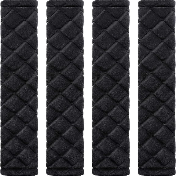 4 Pack Seat Belt Cover Extra Long Seat Belt Pads for Car Soft Comfort Shoulder Strap Covers Harness Pads Helps Protect Your Neck and Shoulder(10.6 Inch,Black)