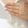 thumbnail image 3 of IEFSHINY Gold Initial Necklaces for Women, 14K Gold Plated Dainty Simple Cute Initial Personalized Monogram Pendant Necklace Jewelry for Women Gifts, 3 of 6