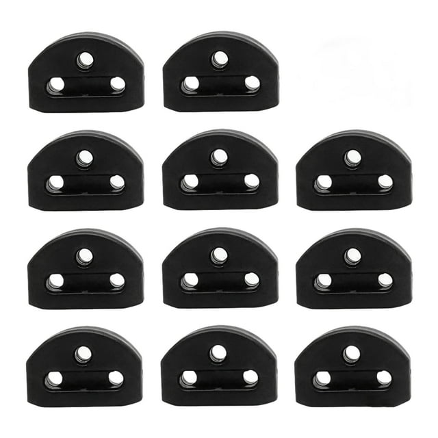 BELOVING 12 Pcs Perles à Pont 3 Trous pour Instrument de Musique Guitare en Nylon Noir