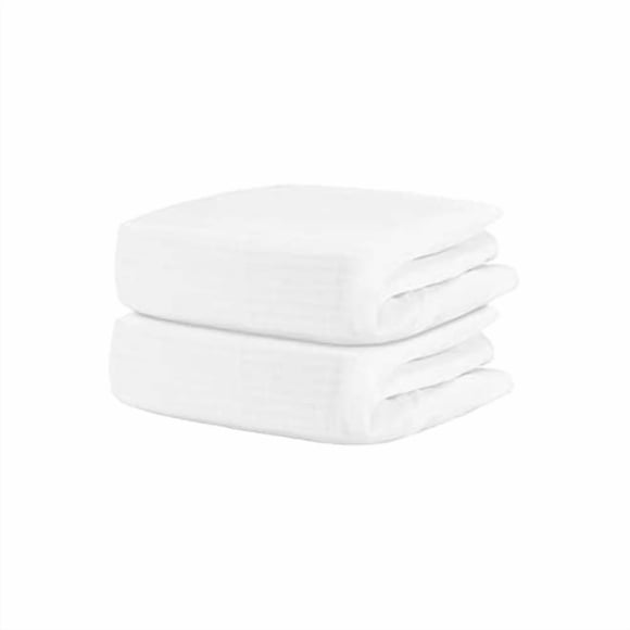 Juego de 2 sábanas ajustables para cuna Newton Baby de gasa orgánica blanca