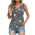 thumbnail image 2 of Women's Tank Tops Under $10 Free Shipping Lightweight On Sale Fashionable Printed V-Neck Sleeveless Top, 2 of 5